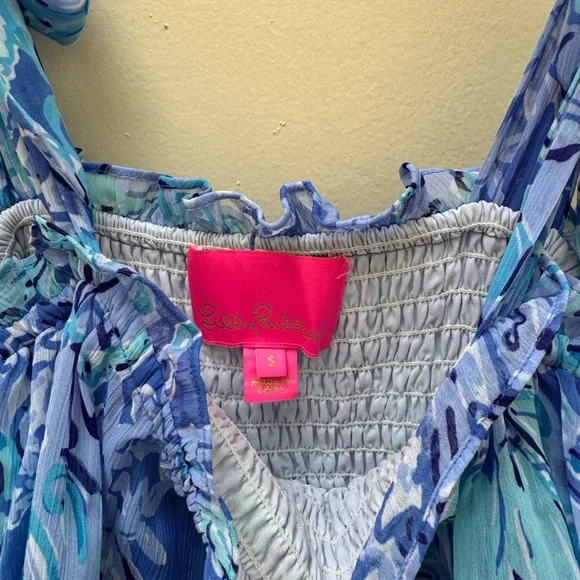 Lilly Pulitzer Leena Maxi Dress -Elegant Blue Maxi Dress with Flowing Silhouette - Picture 4 of 6